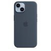 Original iPhone 14 Plus Kuori Silicone Case MagSafe Myrskyisin Sininen