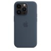 Original iPhone 14 Pro Max Kuori Silicone Case MagSafe Myrskyisin Sininen