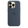 Original iPhone 14 Pro Kuori Silicone Case MagSafe Myrskyisin Sininen
