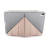 iPad Air 11 (M2/M3) Kotelo Origami No3 Pencil Case Metallic Vaaleanpunainen
