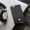 iPhone 6/6s Plus Kuori Quattro Back Nahka Musta