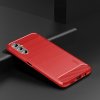 Samsung Galaxy A04s/Galaxy A13 5G Kuori Harjattu Hiilikuiturakenne Punainen