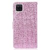 Samsung Galaxy A22 4G Kotelo Glitter Stripe Vaaleanpunainen