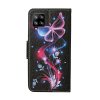 Samsung Galaxy A22 4G Kotelo Aihe Neon Butterfly Ja Kukka