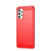 Samsung Galaxy A23 5G Kuori Harjattu Hiilikuiturakenne Punainen
