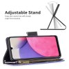 Samsung Galaxy A33 5G Kotelo Kuviollinen vetoketju Violetti Perhoset