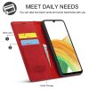 Samsung Galaxy A33 5G Fodral med Kortfack Flip Röd