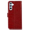 Samsung Galaxy A34 5G Fodral Krokodilmönster Röd