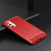 Samsung Galaxy A34 5G Kuori Harjattu Hiilikuiturakenne Punainen