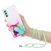 Samsung Galaxy A34 5G Skal med Strap Marmormönster Grön