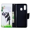 Samsung Galaxy A40 Suojakotelo PU-nahka Motiv Panda i BambuPuud