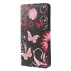 Samsung Galaxy A50 Suojakotelo PU-nahka Motiv Fjärilar och Blommor