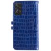 Samsung Galaxy A52/A52s 5G Kotelo Krokotiilikuvio Sininen