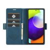 Samsung Galaxy A52/A52s 5G Kotelo Korttitaskulla Telinetoiminto Sininen