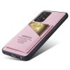 Samsung Galaxy A52/A52s 5G Kuori Ulostaitettava Korttikotelo Vaaleanpunainen