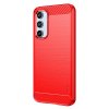 Samsung Galaxy A54 5G Kuori Harjattu Hiilikuiturakenne Punainen
