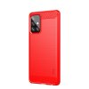 Samsung Galaxy A72 Kuori Harjattu Hiilikuiturakenne Punainen