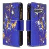 Samsung Galaxy S10 Kotelo Vetoketju Aihe Sininen Perhonen