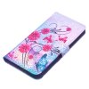 Samsung Galaxy S10 Kotelo Korttitasku Aihe Vaaleanpunainen Kukat ja Perhonen