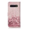 Samsung Galaxy S10 Kotelo Korttitasku Aihe Vaaleanpunainen Kimallus