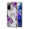 Samsung Galaxy S20 FE Kuori Rengas Marmorikuvio Violetti Kukat