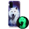 Samsung Galaxy S20 Skal Självlysande Motiv Vit Hund