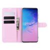 Samsung Galaxy S20 Ultra Kotelo Litchi Vaaleanpunainen
