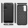 Samsung Galaxy S21 FE Kuori Harjattu Hiilikuiturakenne Musta