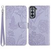 Samsung Galaxy S21 Kotelo Kukkakuvio Violetti