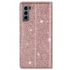 Samsung Galaxy S21 Kotelo Glitter Ruusukulta