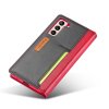 Samsung Galaxy S21 Kotelo Korttitasku Ulkopuoli Punainen