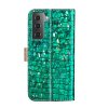 Samsung Galaxy S21 Suojakotelo Krokotiilikuvio Glitter Vihreä