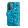 Samsung Galaxy S21 Plus Suojakotelo Krokotiilikuvio Glitter Sininen