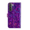 Samsung Galaxy S21 Plus Suojakotelo Krokotiilikuvio Glitter Violetti