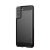 Samsung Galaxy S21 Plus Suojakuori Harjattu Hiilikuiturakenne Musta