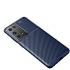 Samsung Galaxy S21 Ultra Suojakuori Hiilikuiturakenne Sininen