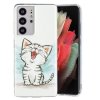 Samsung Galaxy S21 Ultra Kuori Itsevalaiseva Aihe Onnellinen Kissa