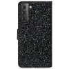 Samsung Galaxy S22 Kotelo Glitter Stripe Musta
