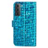 Samsung Galaxy S22 Kotelo Krokotiilikuvio Glitter Sininen