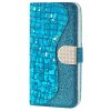 Samsung Galaxy S22 Plus Kotelo Krokotiilikuvio Glitter Sininen