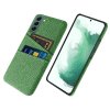 Samsung Galaxy S22 Plus Skal Två Kortfack Tyg Grön