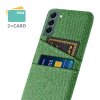 Samsung Galaxy S22 Plus Skal Två Kortfack Tyg Grön