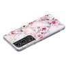 Samsung Galaxy S22 Kuori Marmori Vaaleanpunainen Ruusut