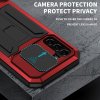 Samsung Galaxy S22 Kuori Metalli iskunkestävä Kameran suojaus Punainen