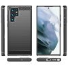 Samsung Galaxy S22 Ultra Kuori Harjattu Hiilikuiturakenne Musta