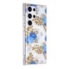 Samsung Galaxy S23 Ultra Kuori Kukkakuvio MagSafe Sininen Kulta
