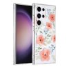 Samsung Galaxy S23 Ultra Kuori Kukkakuvio MagSafe Vaaleanpunainen