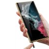 Samsung Galaxy S23 Ultra Kuori Nahkarakenne Pinnoitettu reuna Vihreä
