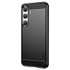 Samsung Galaxy S24 Kuori Harjattu Hiilikuiturakenne Musta