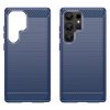 Samsung Galaxy S25 Ultra Kuori Harjattu Hiilikuiturakenne Sininen